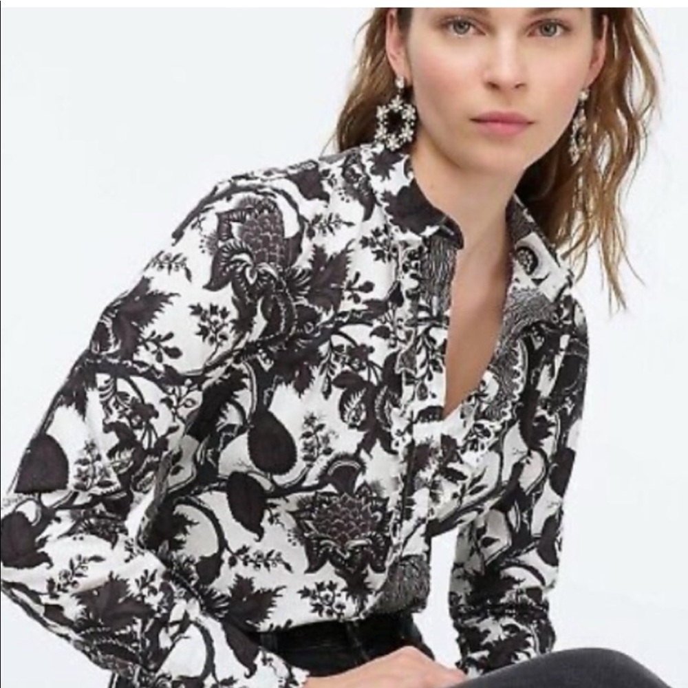 J.Crew scallop trim shirt